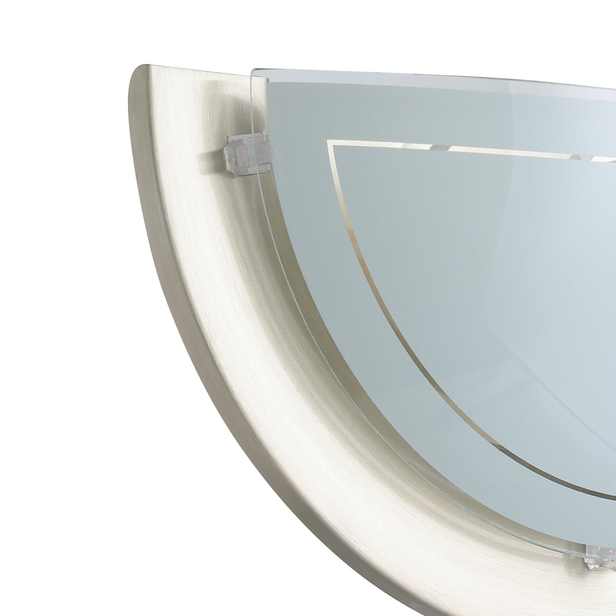 Applique murale Planet 1 nickel et blanche mat, verre