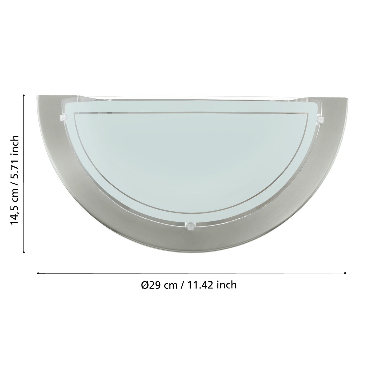 Applique murale Planet 1 nickel et blanche mat, verre