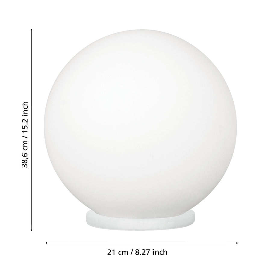 Schéma de dimensions indiquant 38,6 cm de hauteur et 21 cm de largeur