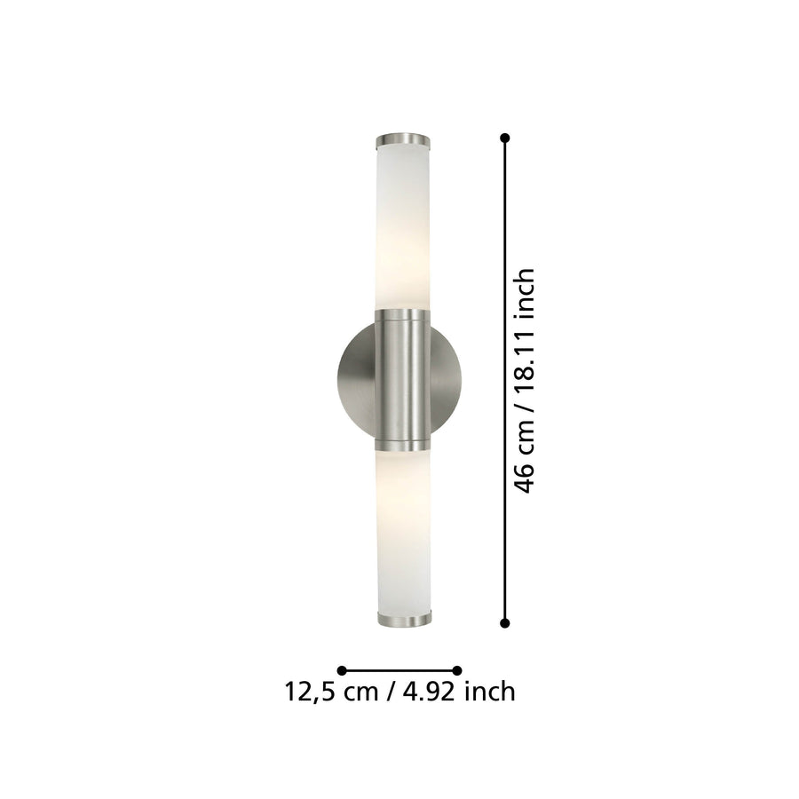 Plafonnier Palmera nickel et blanc mat