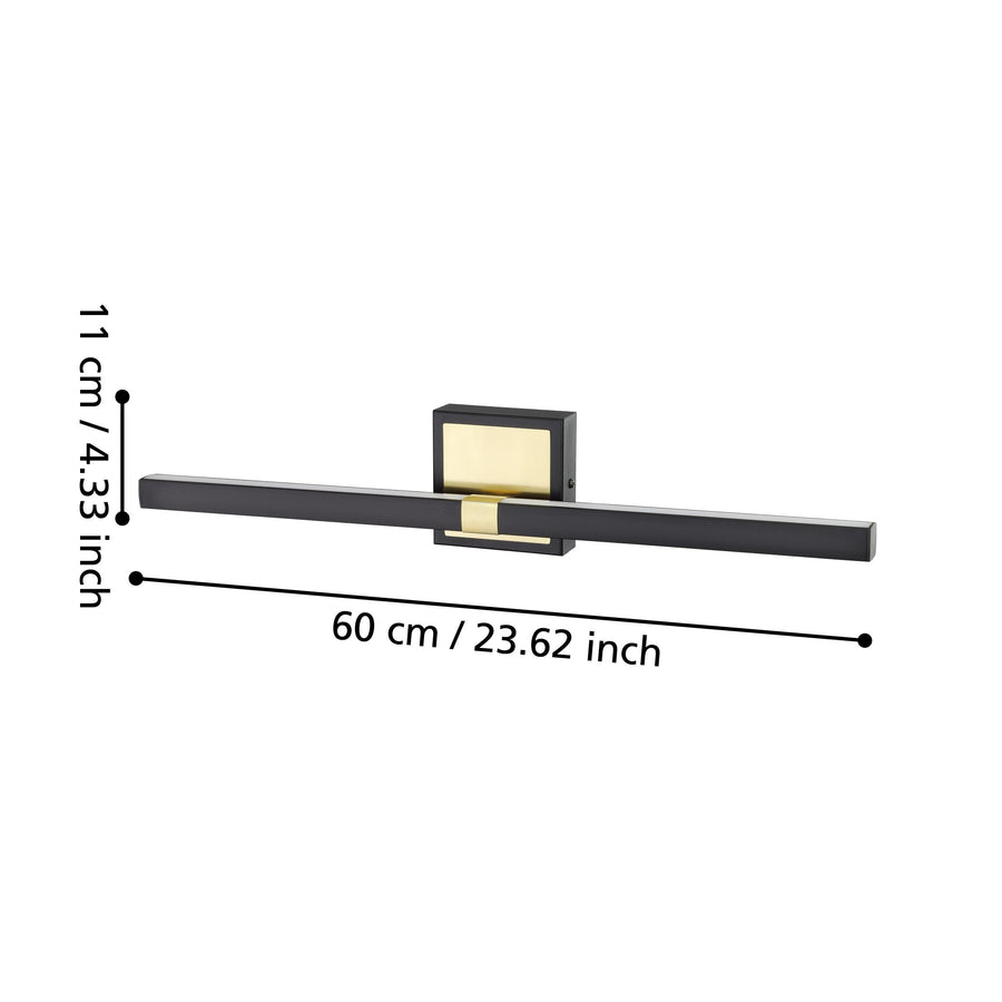 Plafonnier Peguera noir et laiton (900928)