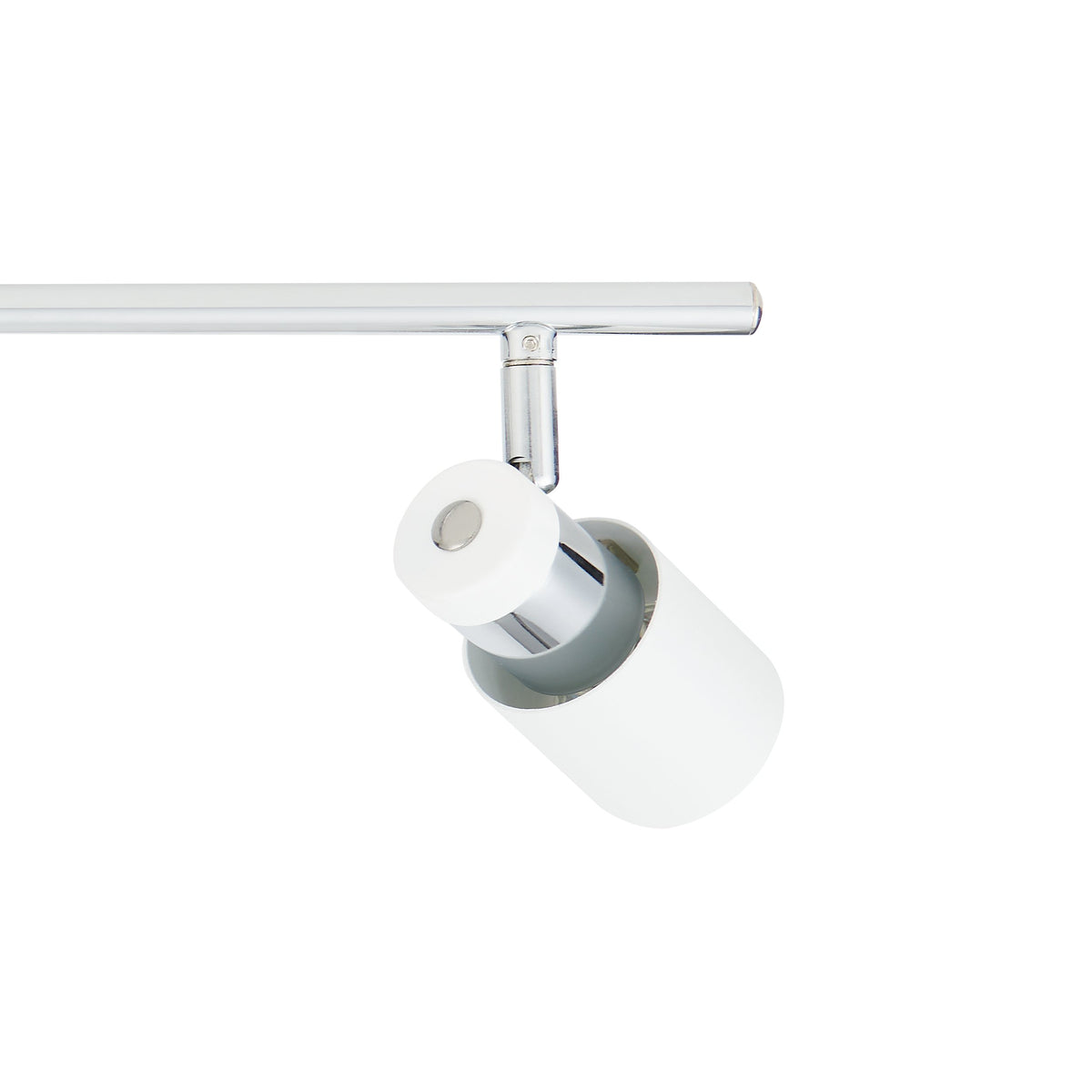 Spot Davida chromé et blanc, L 58 cm