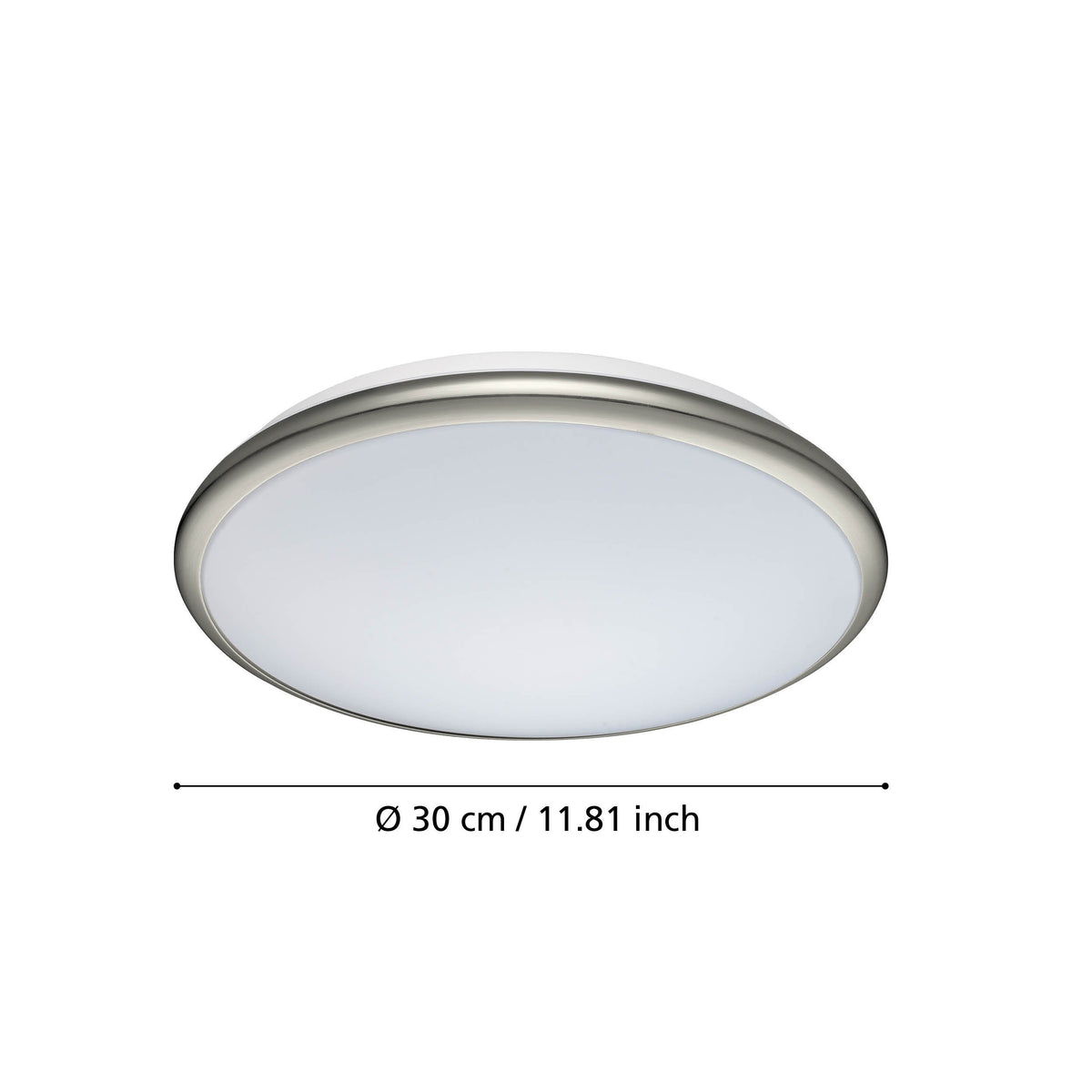 Applique murale Manilva nickel et blanche mat