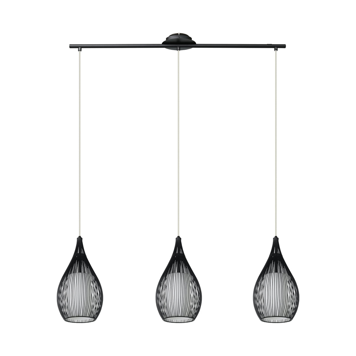 Suspension Razoni noire et blanche, verre (94389)