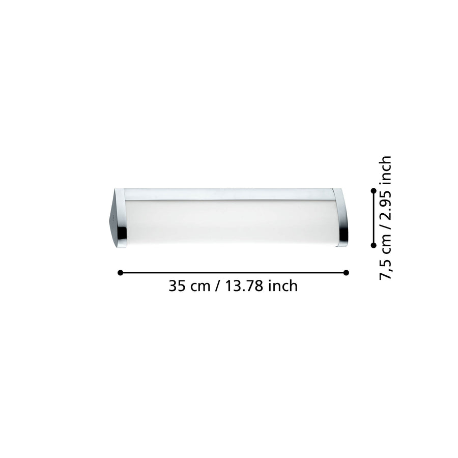 Plafonnier Gita 2 chromé et blanc (94712)