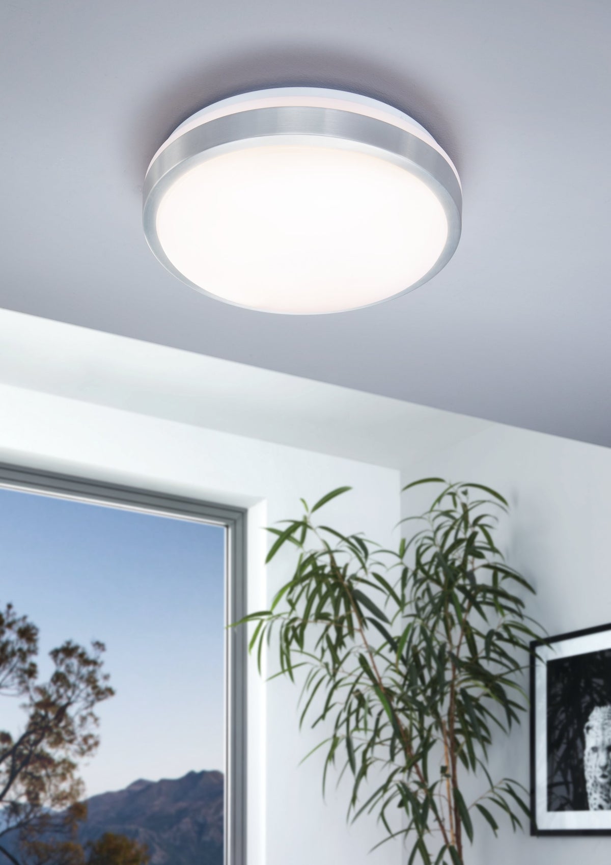 Plafonnier Competa 1 blanc, Ø 32,5 cm