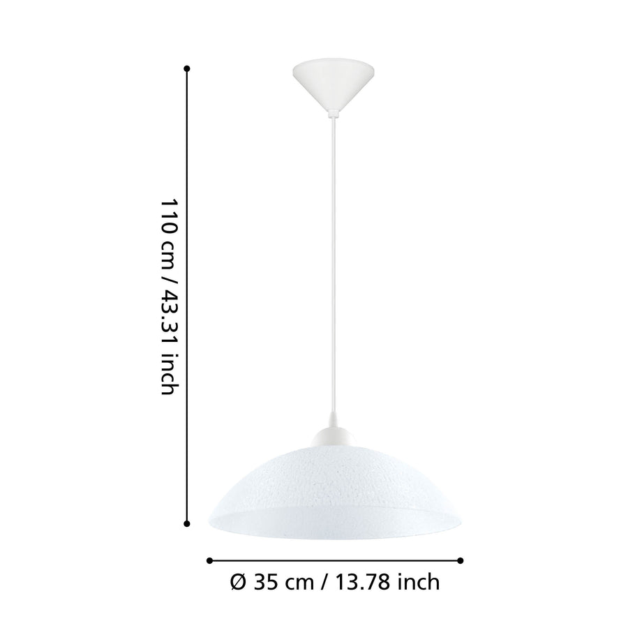 Suspension Vetro blanche, cristal