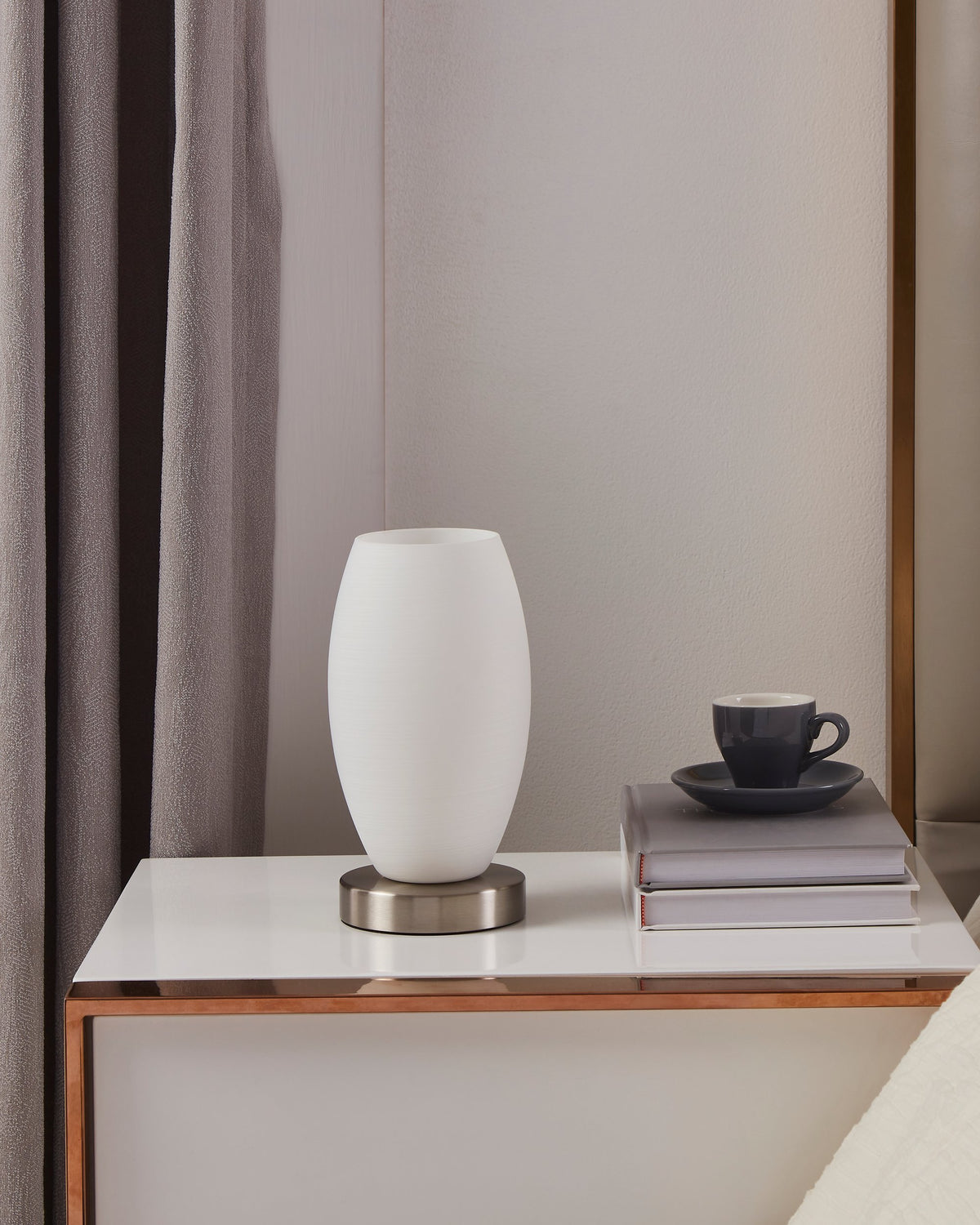 Lampe à poser Batista 3 nickel satiné