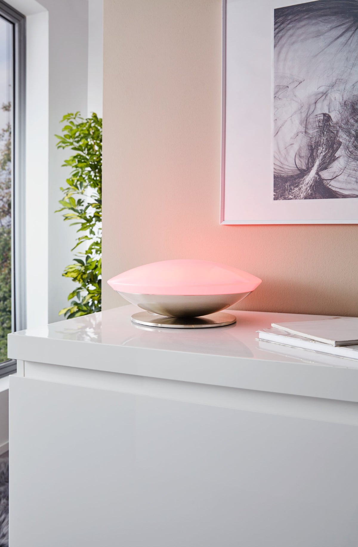 Lampe à poser Frattina-c nickel satiné