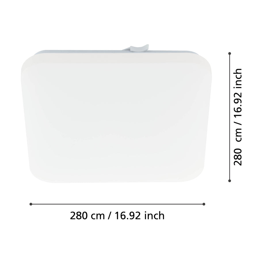 Plafonnier Frania blanc, L 28 cm