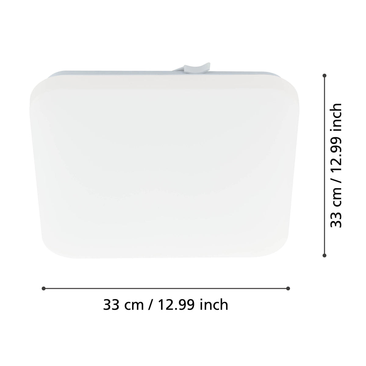 Plafonnier Frania blanc, L 33 cm