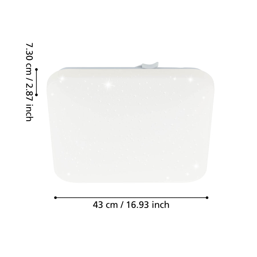 Plafonnier Frania-s blanc, L 43 cm