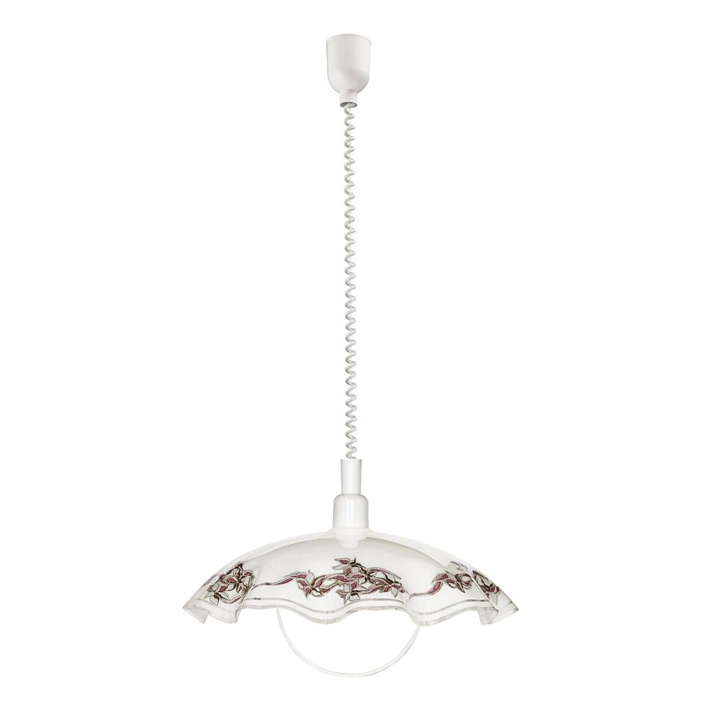 Suspension Vetro blanche et violette, verre