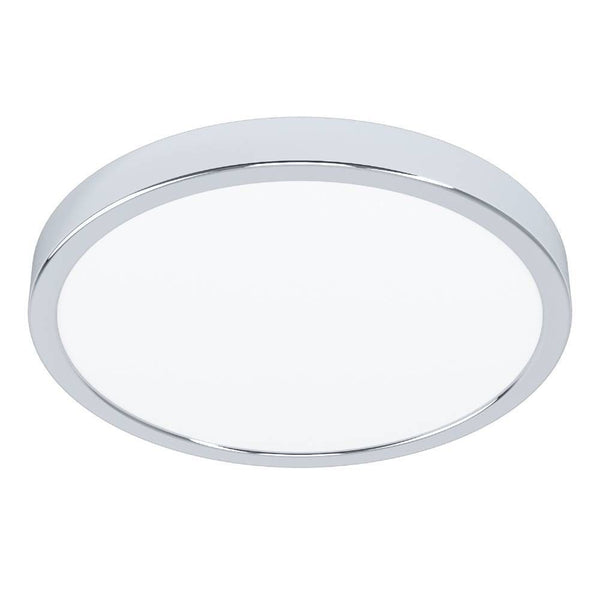 Plafonnier Fueva 5 chromé et blanc, Ø 28,5 cm (30892)