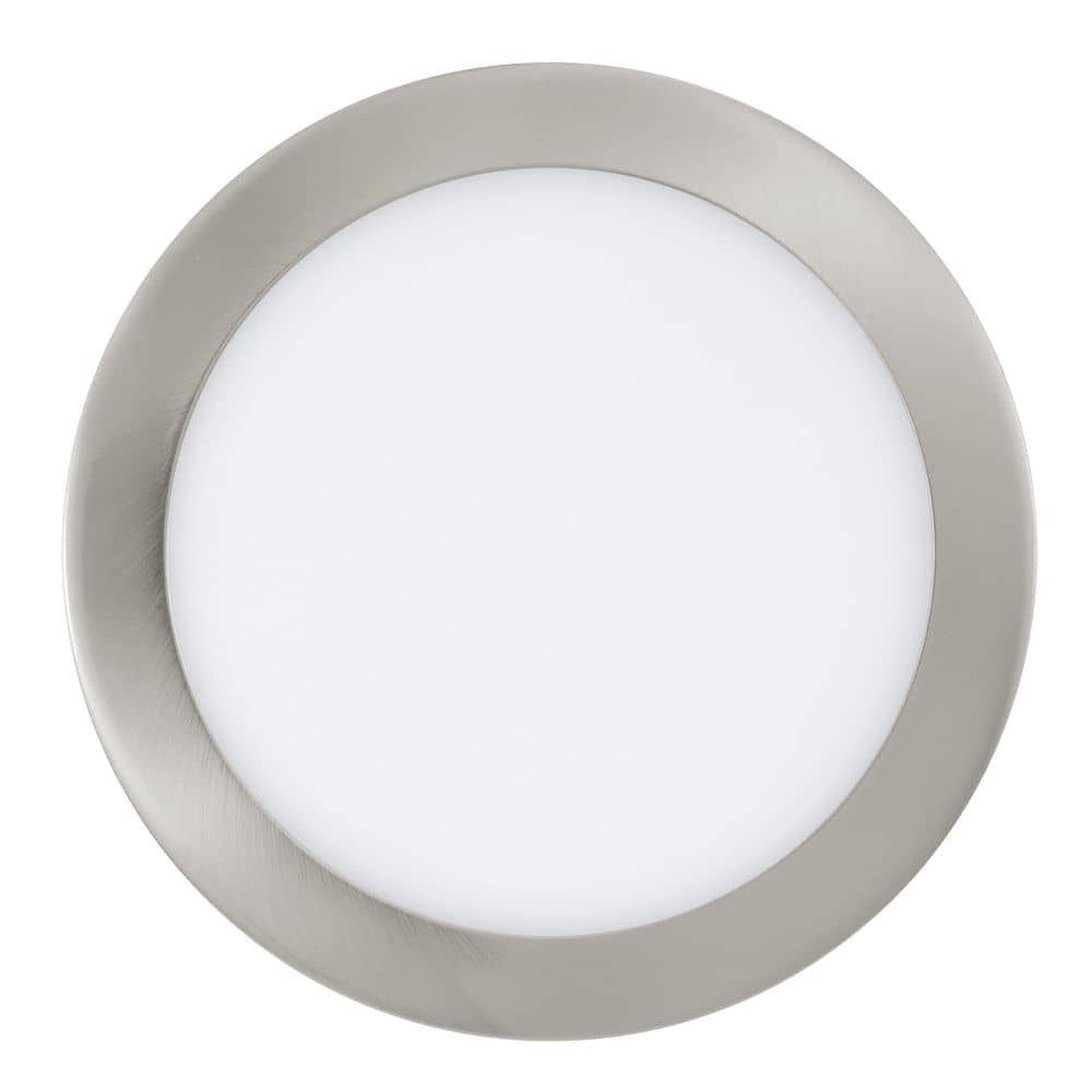 Spot encastrable Fueva 1 nickel satiné, Ø 22,5 cm
