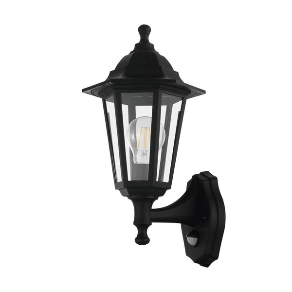 Applique extérieure Duanera noire, L 20 cm