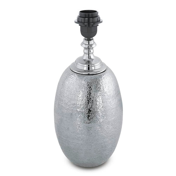 Lampe à poser Sawtry nickel, H 44 cm
