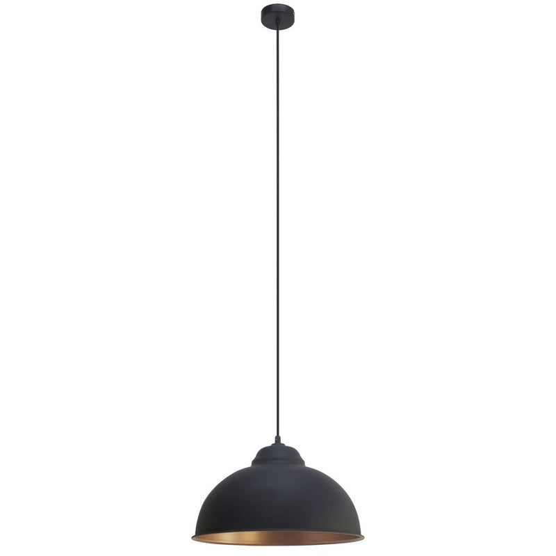 Suspension Truro 2 noire et cuivrée