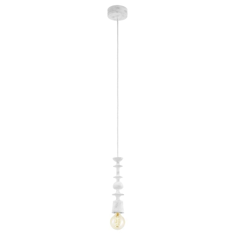 Suspension Avoltri bois et blanche (49374)
