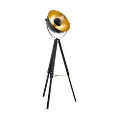Lampadaire Covaleda noir et laiton