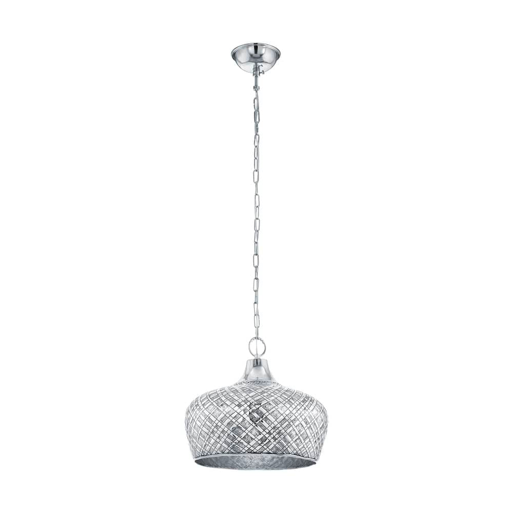Suspension Saltash chromée, H 110 cm