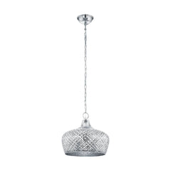 Suspension Saltash chromée, H 110 cm