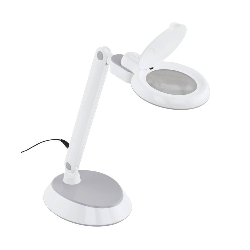 Lampe à poser Lente grise et blanche