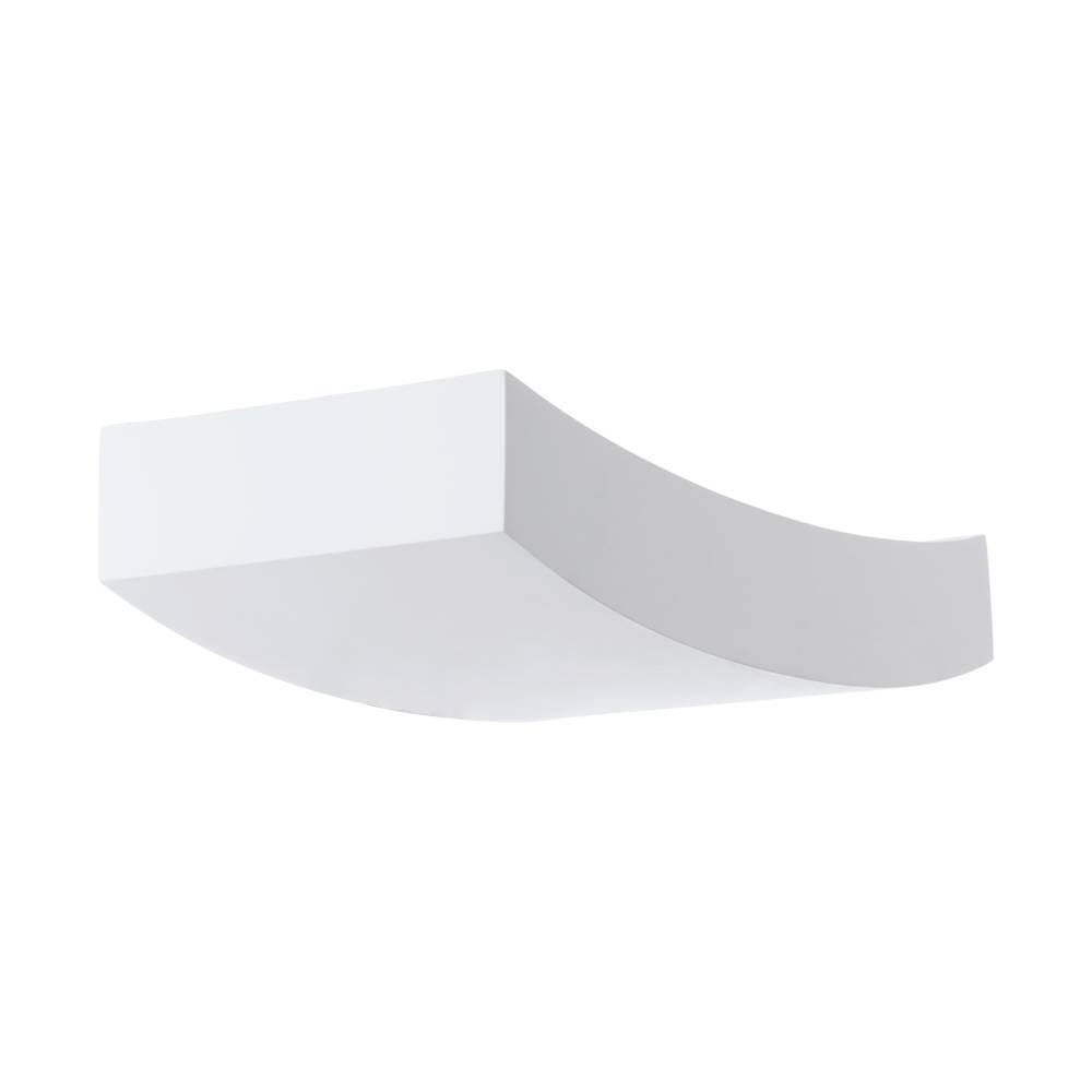 Vue détourée de l'applique murale blanche sur fond blanc