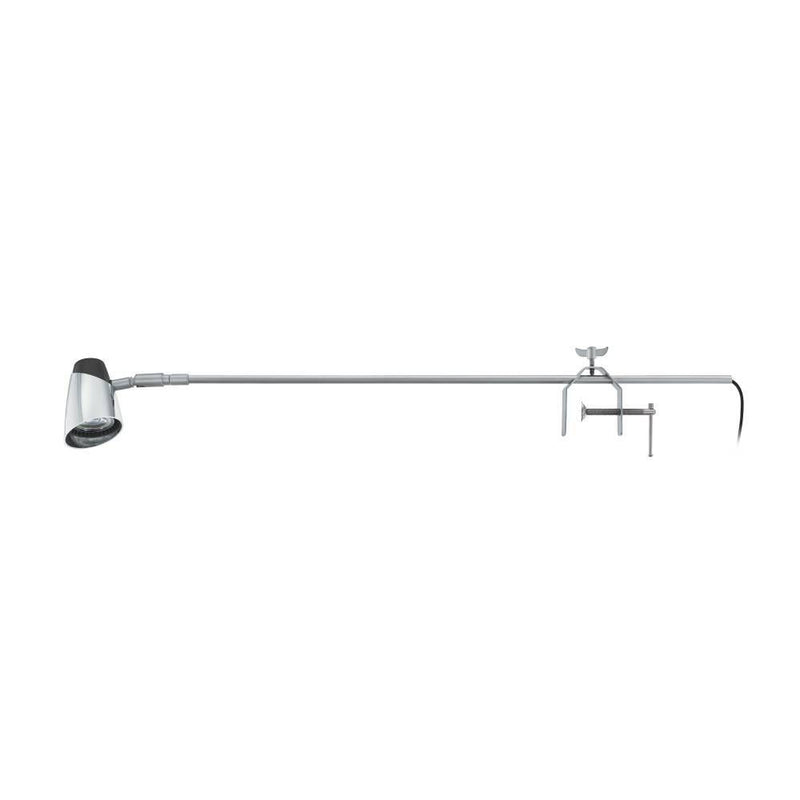 Lampe de bureau Rugove argentée, L 72 cm