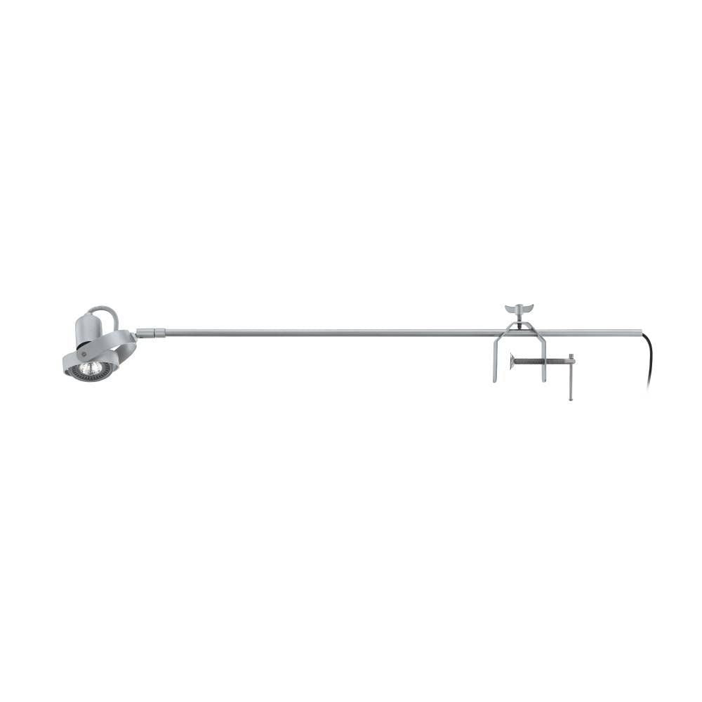 Lampe de bureau Rugove argentée, L 70,5 cm
