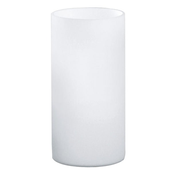 Lampe à poser Geo blanche, verre, H 20 cm (81827)