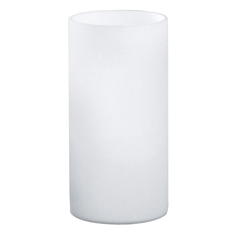 Lampe à poser Geo blanche, verre, H 20 cm (81827)