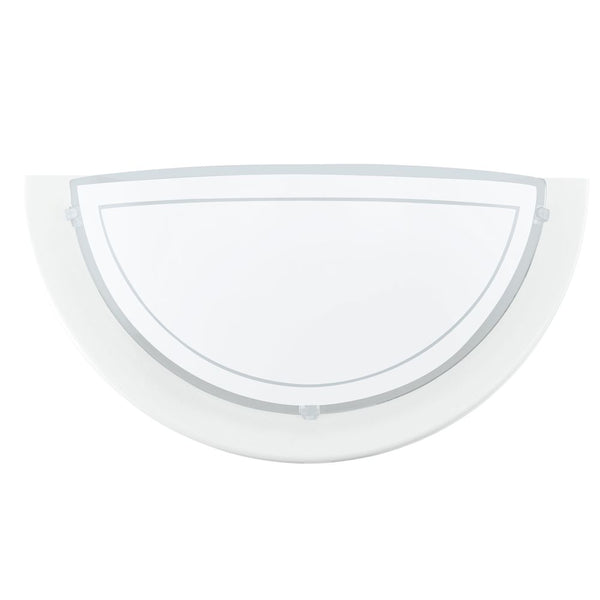 Applique murale Planet 1 blanche et transparente, verre