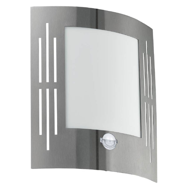 Applique extérieure City inox et blanche (88144)