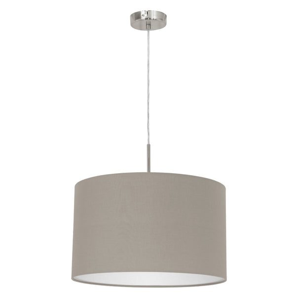 Suspension Pasteri taupe et grise, tissu, L 38 cm