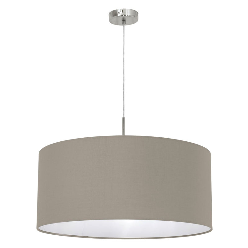 Suspension Pasteri taupe et grise, tissu, L 53 cm