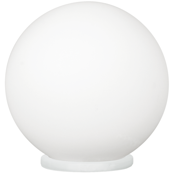 Lampe à poser Rondo blanche, verre