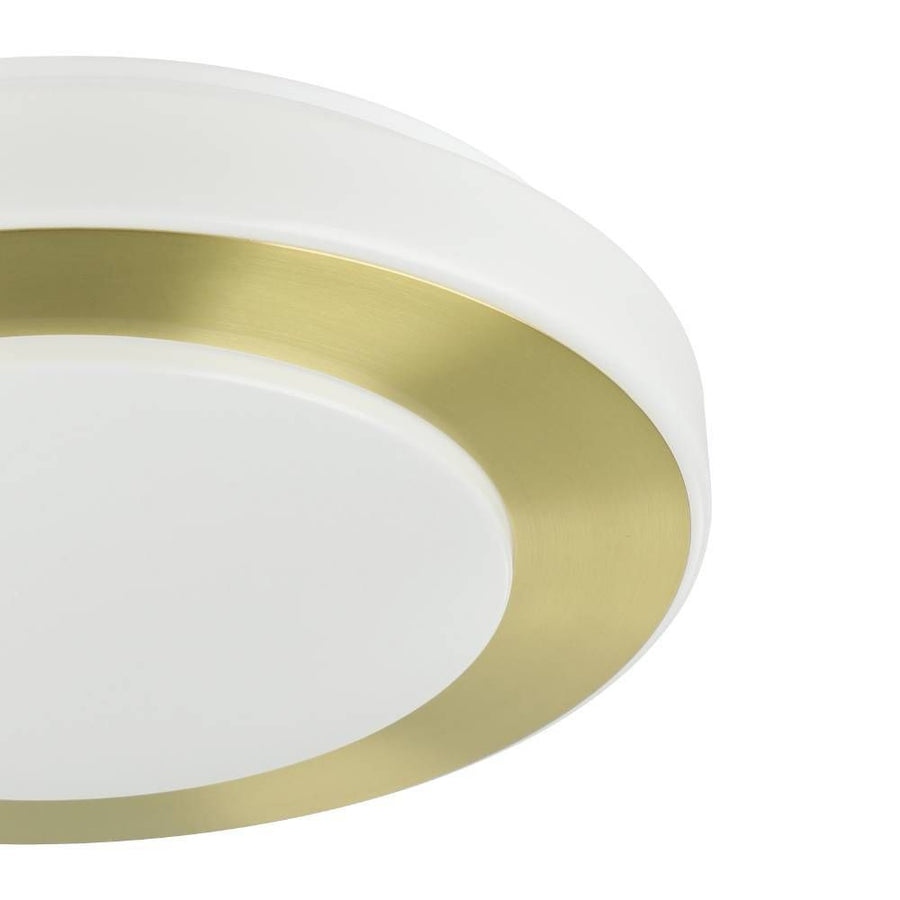 Plafonnier Carpi laiton et blanc
