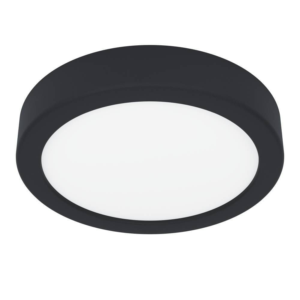 Plafonnier Fueva 5 noir et blanc, Ø 16 cm