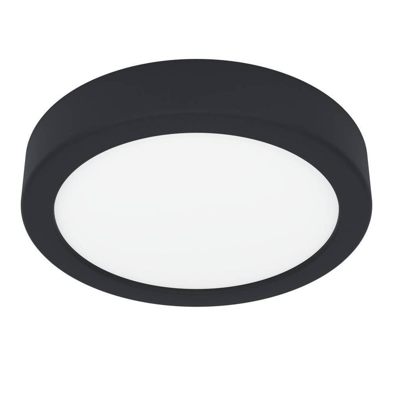 Plafonnier Fueva 5 noir et blanc, Ø 16 cm