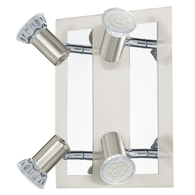 Spot Rottelo nickel satiné, L 26 cm