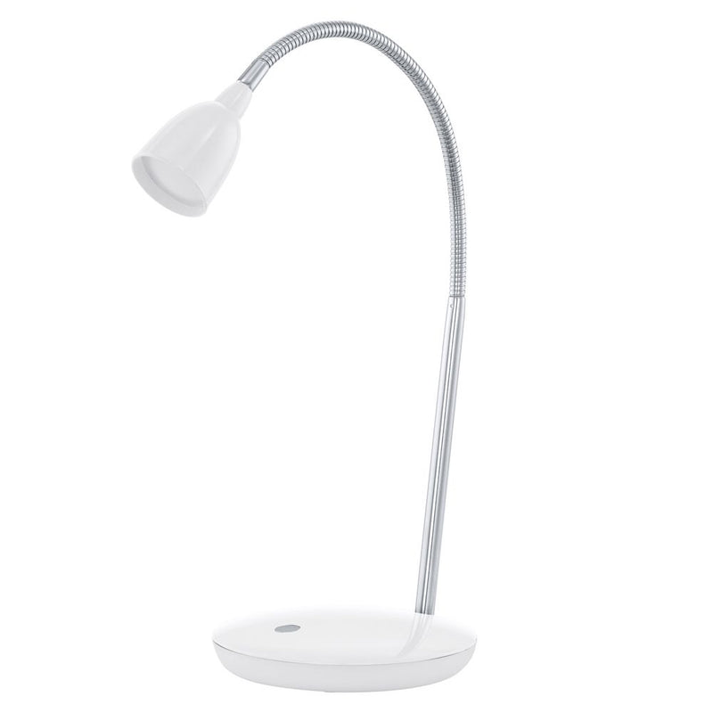 Lampe à poser Durengo blanche et chromée
