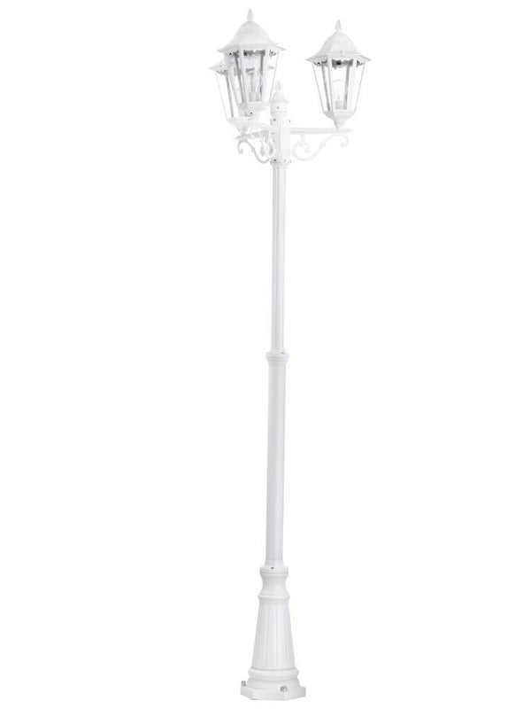 Lampadaire extérieur Navedo blanc, Ø 56 cm