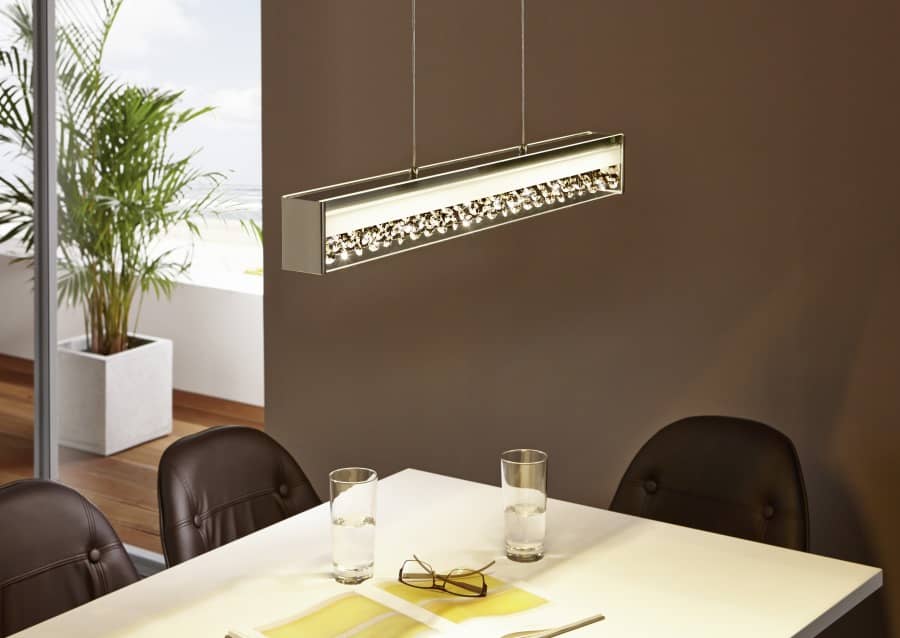 Suspension Filana chromée, cristal