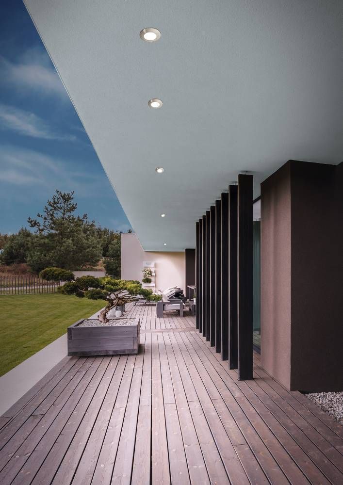 Luminaire extérieur Margo inox et blanc