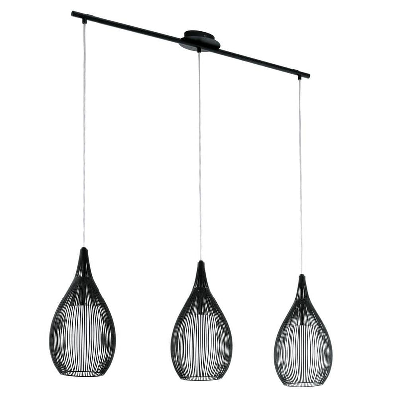 Suspension Razoni noire et blanche, verre (94389)