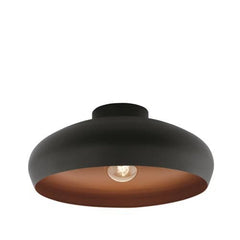 Plafonnier Mogano noir et cuivré