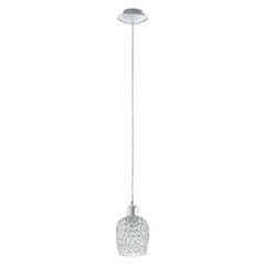 Suspension Bonares 1 chromée, cristal