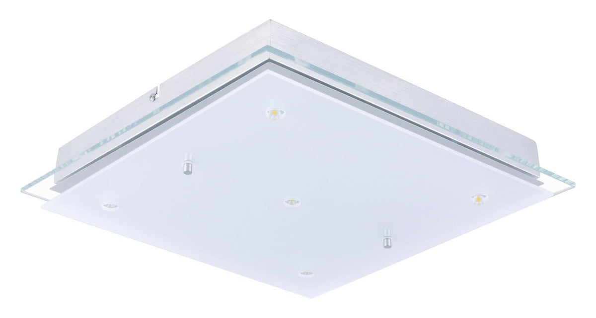 Applique murale Fres 2 chromée, verre, L 38 cm