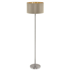 Lampadaire Maserlo taupe et doré